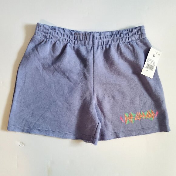 Def Leppard Graphic Purple Shorts Size M Soft blend of cotton and polyester - Picture 1 of 8